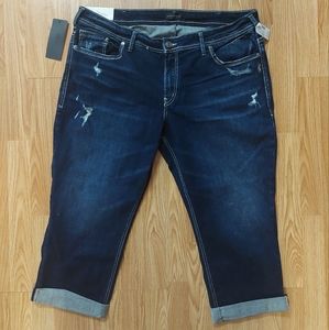 Suki, Capri, silver jeans, size 22